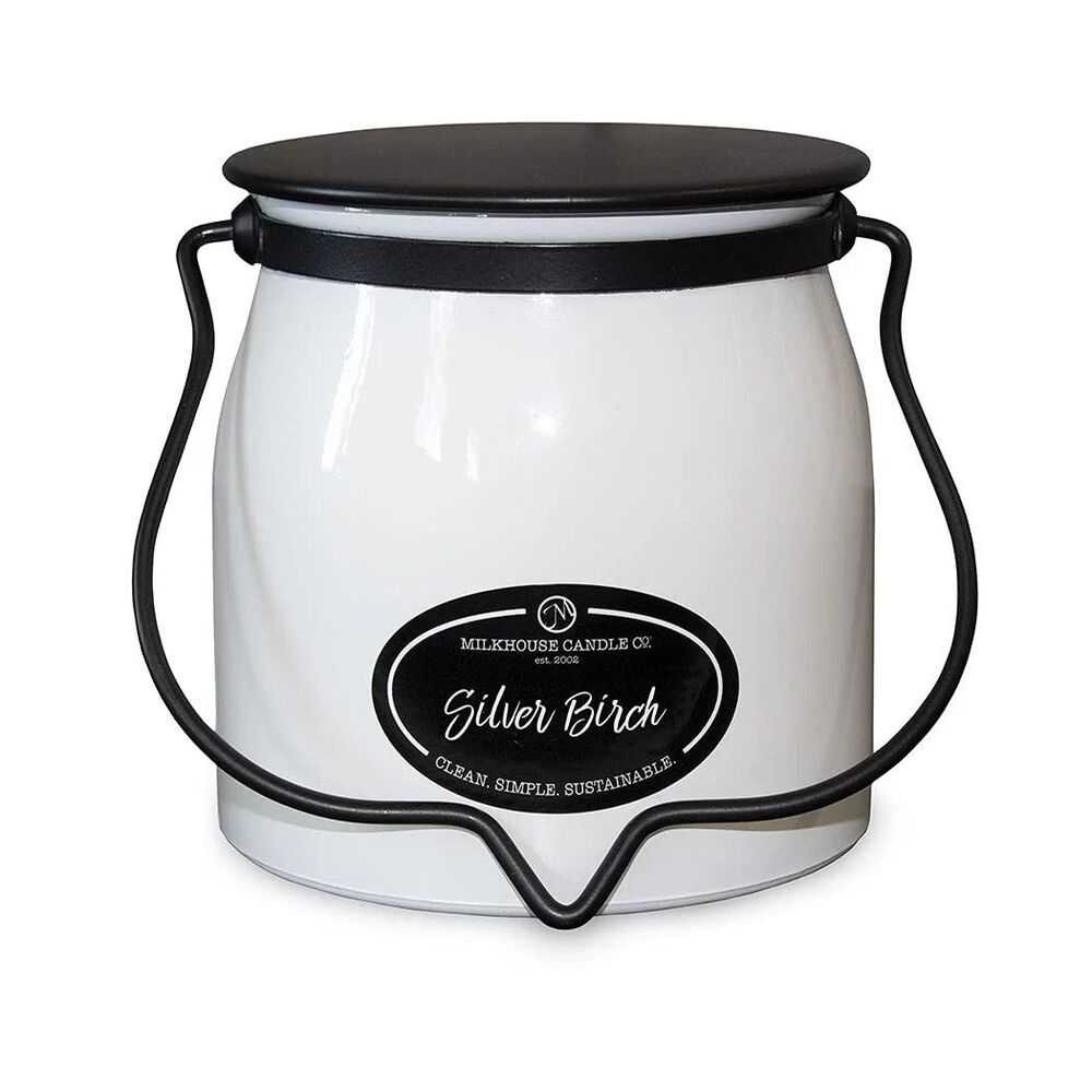 16 Ounce Silver Birch Soy Candle Beeswax Double Wick 65 Hour Burn Time